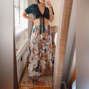 Camilla Ruffle Hem Maxi Skirt